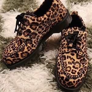 Dr. Martens Lowell Leopard Fur Loafers